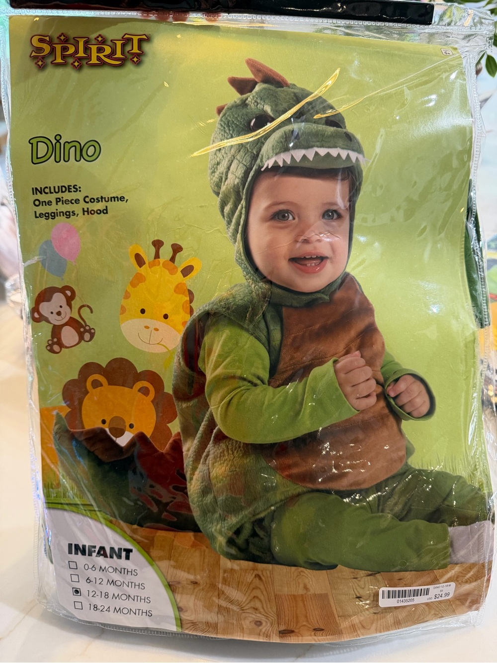 Spirit Infant Dino Costume - Green and Brown